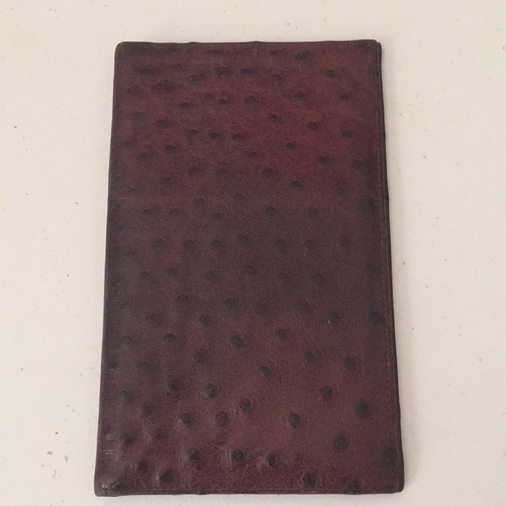 Bally genuine ostrich wallet